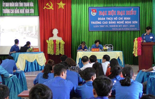 Đại hội đại biểu đoàn TNCS Hồ Chí Minh trường Cao đẳng nghề Nghi Sơn, nhiệm kỳ 2017 - 2020